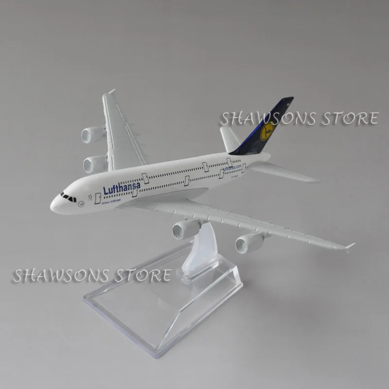 Литой под давлением металлический 1:520 модель самолета игрушки Airbus A380 Lufthansa Airline 15,5 см миниатюрная копия