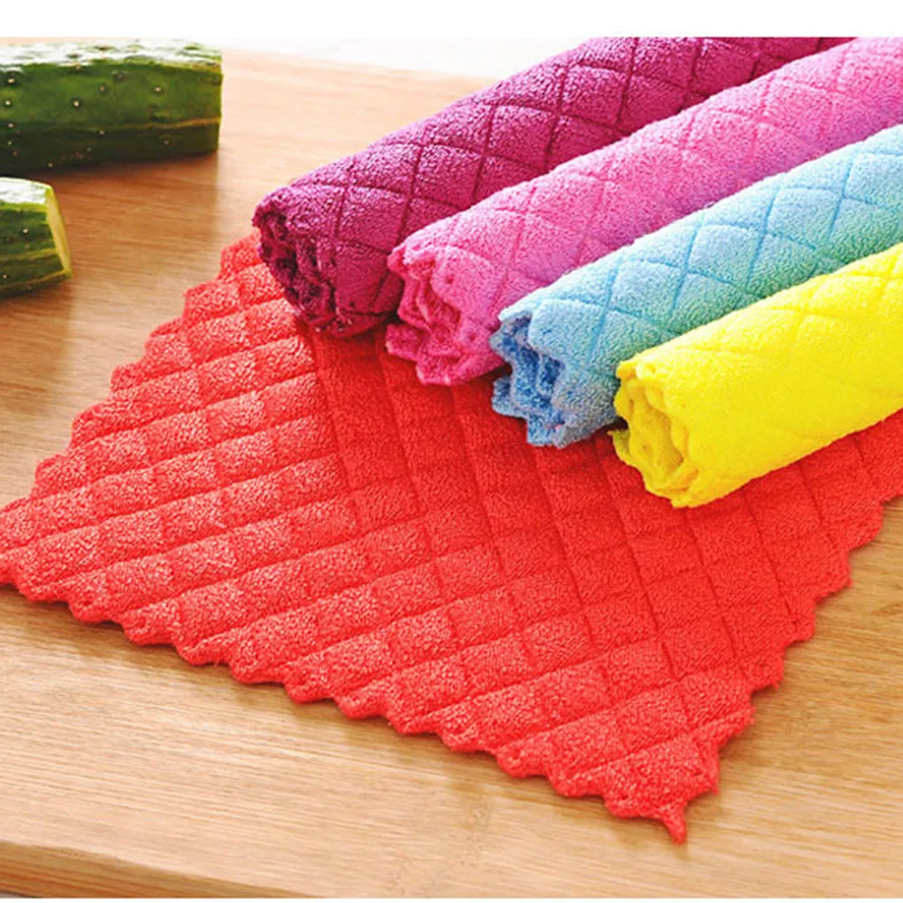

Cleaning Cloth Microfiber 1 PC Bamboo Fiber Washing Magic Car Waxing Polishing Drying Detailing Car Kitchen Cleaning Wiping Rags
