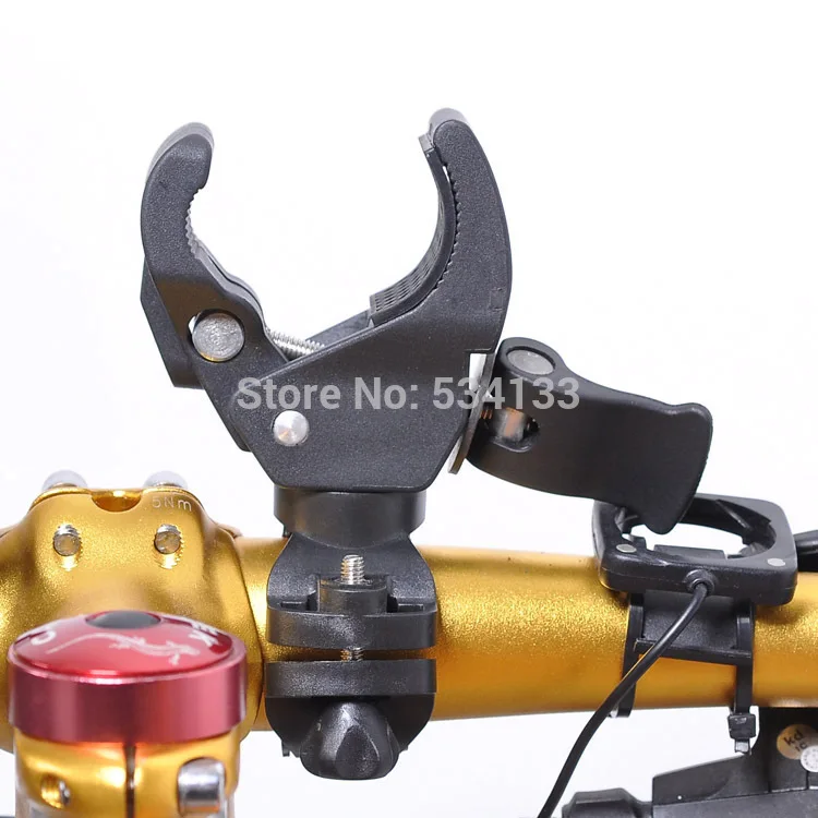 Hot! Latest Omnipotent Plastic Bike LED Flashlight Torch Bracket Holder Mount Front Light Lamp Clip for Bicycle Cyclin