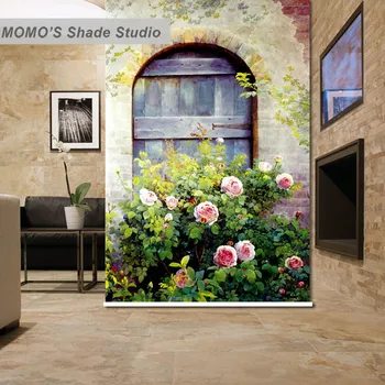 

MOMO Blackout Floral House Window Curtains Roller Shades Blinds Thermal Insulated Fabric Custom Size, Alice 431-432