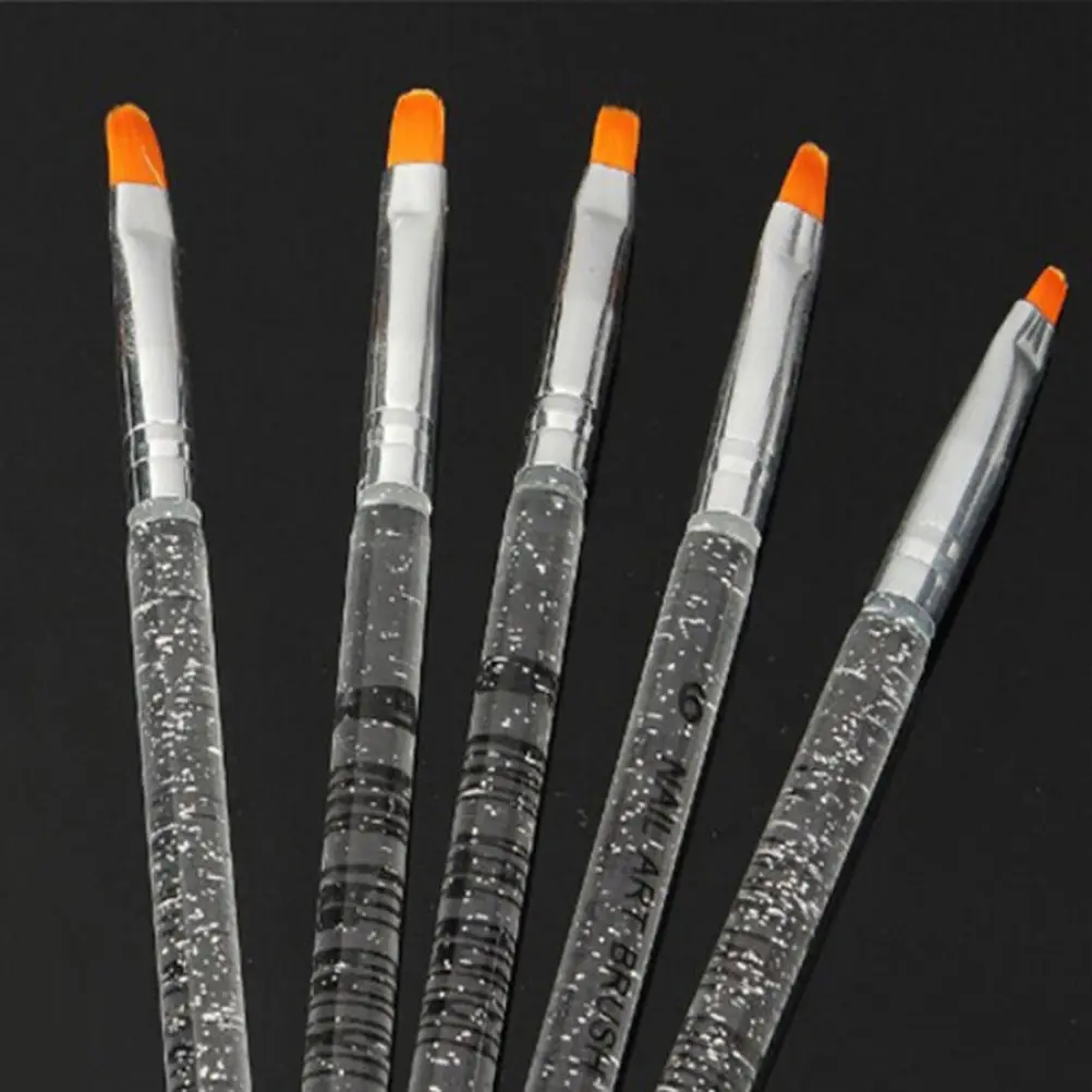 7Pcs/Set New UV Gel Acrylic Nail Art Design Builder Drawing Painting Brush Pen Set For Manicure DIY Nail Makeup Tools