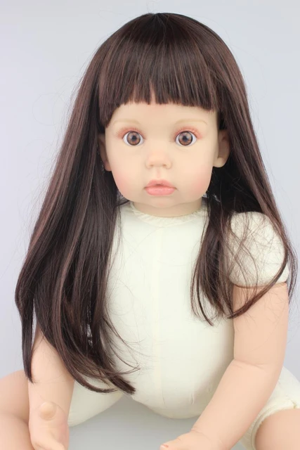 75cm large size Silicone reborn baby doll kit long hair bebe clothing model  bonecas for 9M-1YEAR girls toys _ - AliExpress Mobile
