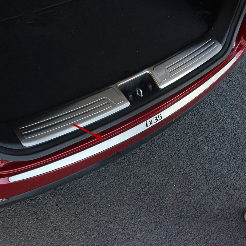 Автомобильные чехлы из нержавеющей стали внешний задний бампер протектор Подоконник 1 шт. подходит для 2010- hyundai IX35