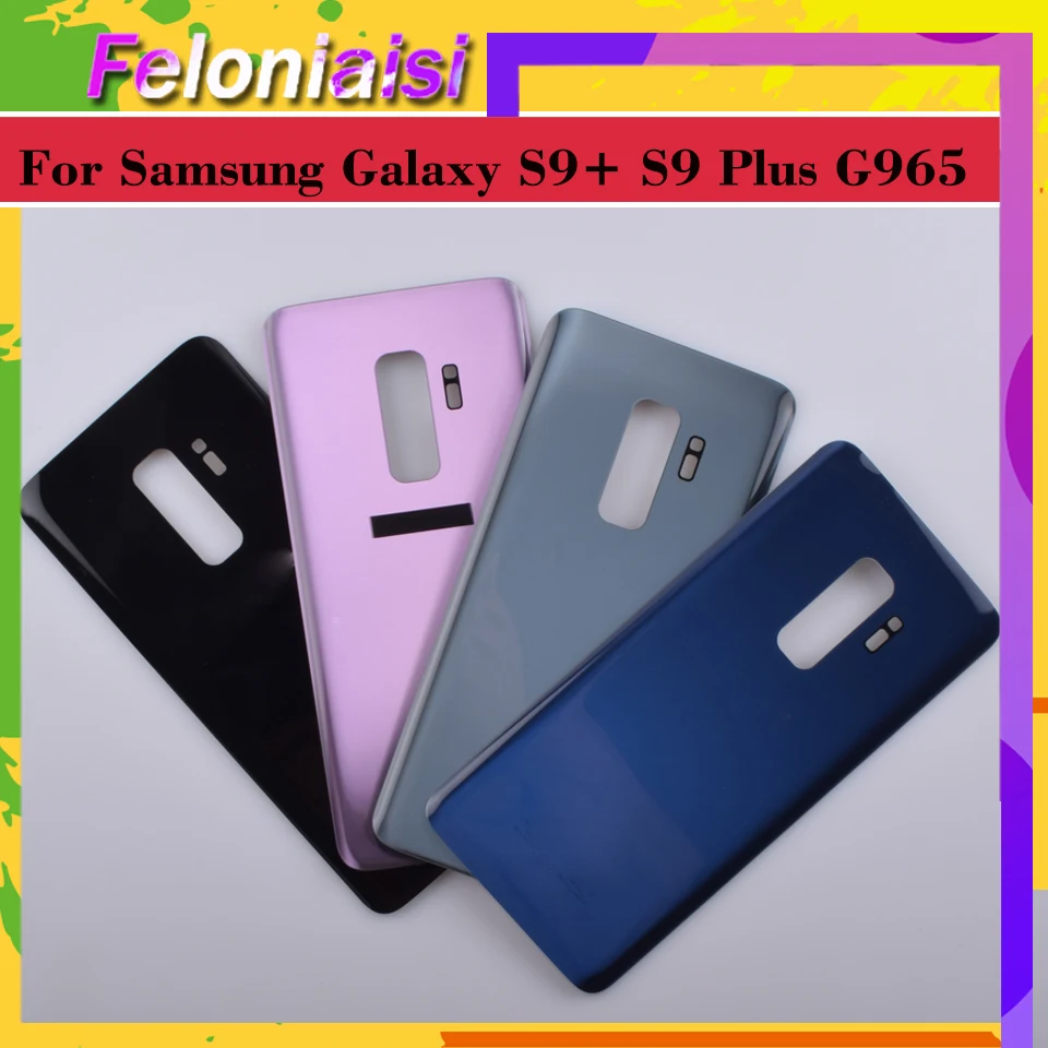 

10Pcs/lot For Samsung Galaxy S9 Plus G965 G965F G9650 SM-G965F Housing Battery Door Rear Back Glass Cover Case Chassis Shell