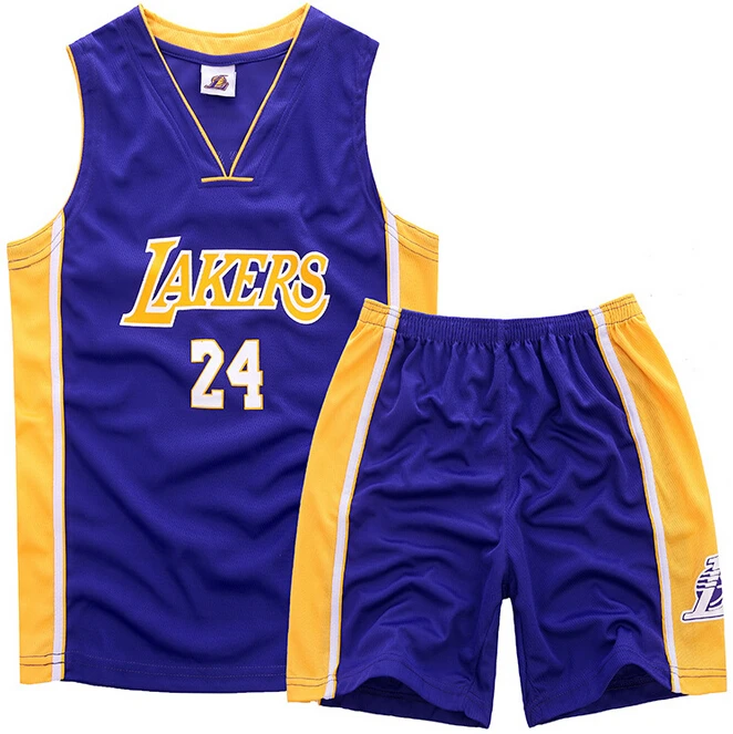 #24 Kobe Bryant Kids Basketball Sport Suit Boys Clothes Set Chidren  Basketball Jersey + Short Pant Set - AliExpress