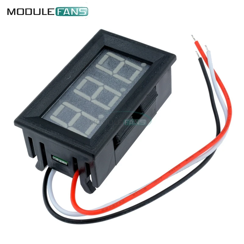 

Red Mini Digital Voltmeters 0-99.9V LED Display Panel Meter 99.9V DC Power Monitor Low Power Consumption Three 3 Wire