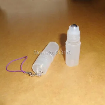 

50pcs 3ml PP Roller Bottles,Metal bead Roll on Bottle with String for Essential Oil,Perfume,Mini Sample Vials Cosmetic Packing