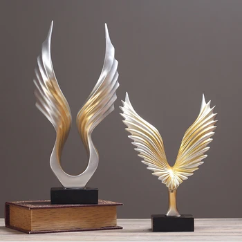

American contemporary Style Resin Angel Wings furnishing articles Creative soft outfit example place adorn Gifts Crafts Home dec