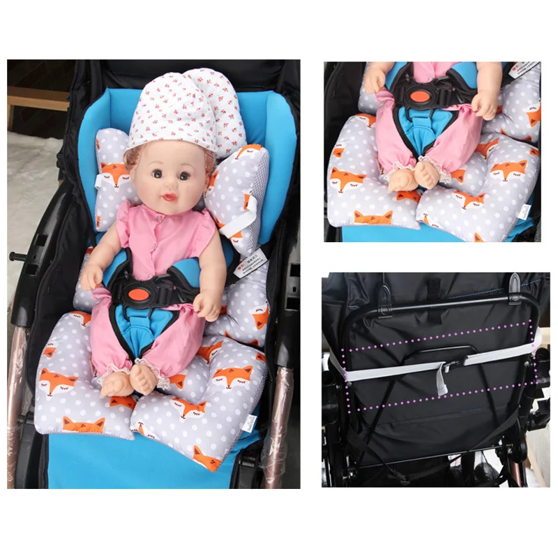 Мягкая детская коляска Подушка новорожденный автомобиль безопасности сиденья удобный подгузник для коляски Аксессуары младенческой головы поддержка