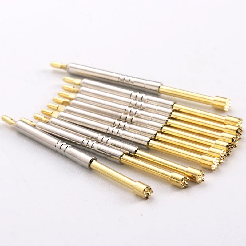 50 Pcs/Package Functional Test Integrated Needle PH-4H Nickel-Plated Probe Thimble Length 38mm Metal Spring Conductive Pin