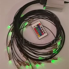 5 Вт светодиод 2 мм Волокно оптические света нити 32 шт. Длина 0.5 м+ 1 м+ 1.5 м+ 2 м с 5 шт. похоронен оконцевателей