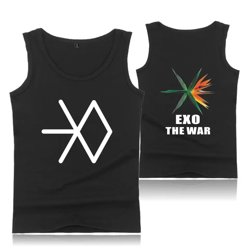 2019 K POP EXO новый альбом THE WAR Печатный топ Корейская популярная майка Idol Топ мужская