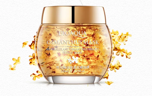 bioaqua official osmanthus petal mask plant bright petals clay sleeping nourishing skin care lifting face mask acne treatment black mask