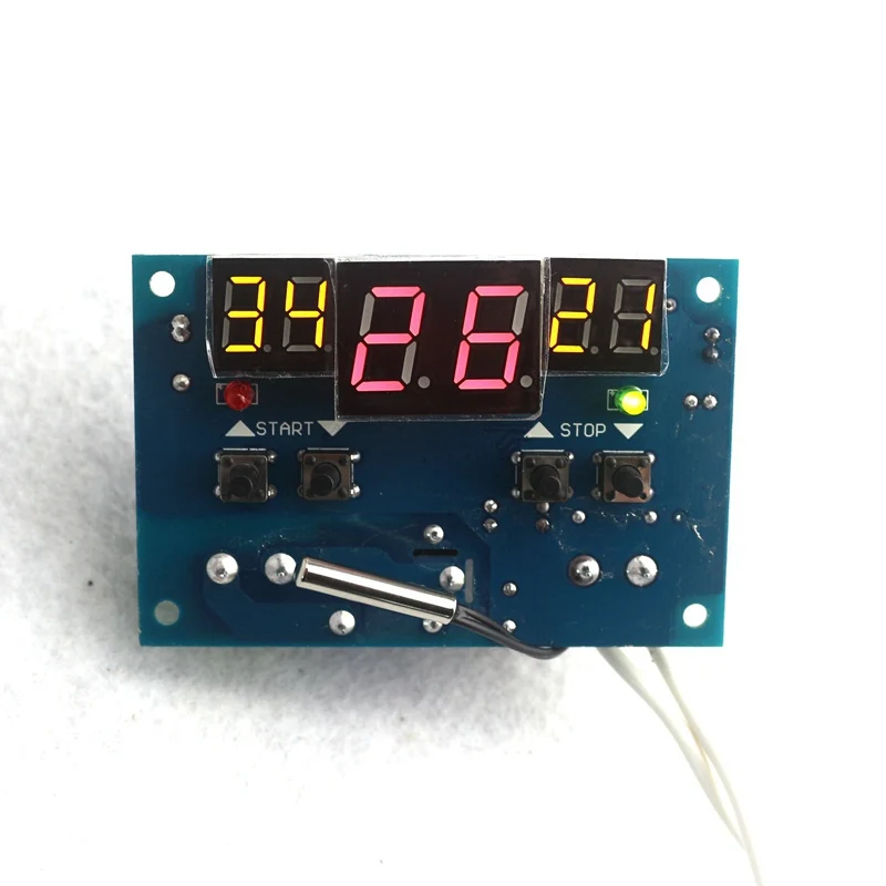Интеллектуальный температурный регулятор с NTC датчиком W1401. LED дисплей питание