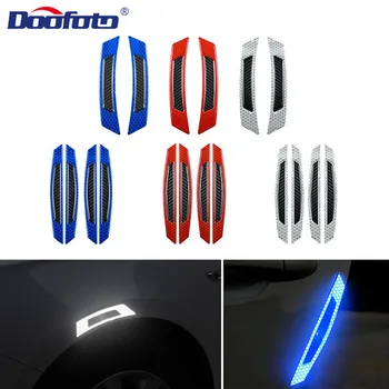 

DOOFOTO Car Reflective Strip Carbon Fiber Sticker Styling Soft Safety Warning Universal For Toyota Corolla Nissan Mazda All Car