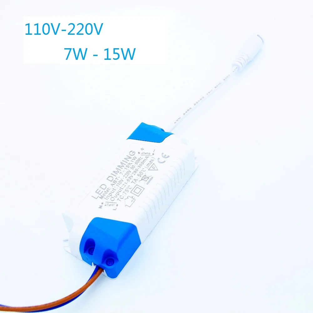 Dimmable 300mA 7-15x1W DC 21 V-53 V светодиодный драйвер 7 W-15 W источник питания AC 110V 240V для