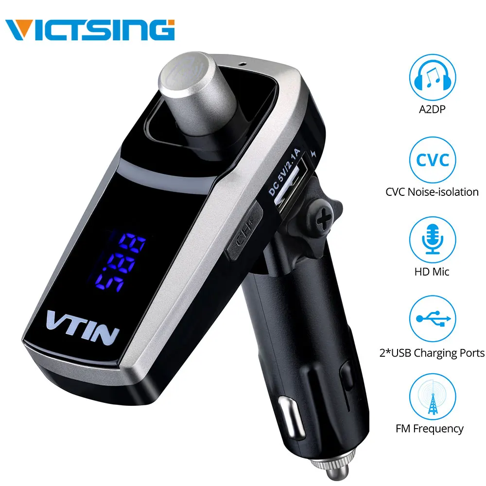 VicTsing беспроводной Bluetooth FM передатчик автомобильный комплект радио Автомобильный