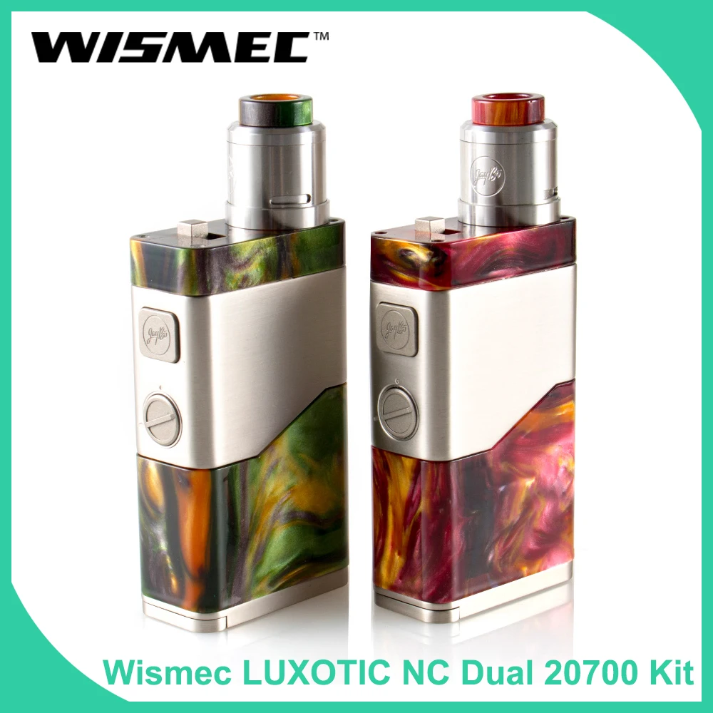Оригинальный комплект WISMEC LUXOTIC NC Dual 20700 с гильотинной V2 RDA 250 Вт 0.28ohm Clapton coil E