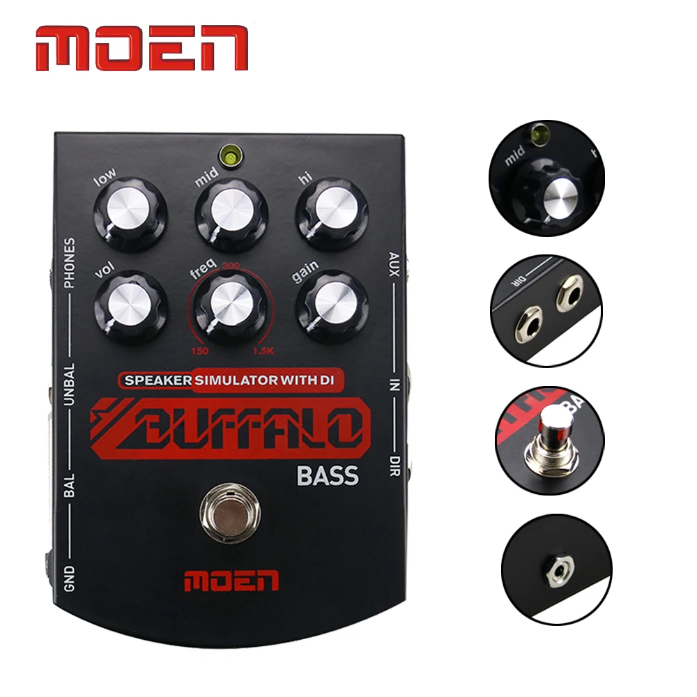 High Quality Moen BS BA Pedal True Bypass Design Buffalo Bass Guitar