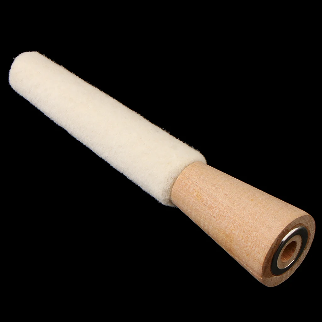 MagiDeal Mounted Felt Cone Type on Wood Inside Ring Jewelry Polishing Tool