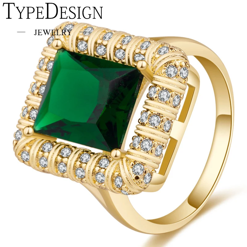 

Exaggerated Retro exaggerated fashion ring girl,red green crystal zirconium retro engagement ring Grandmother Emerald Ring 6-10