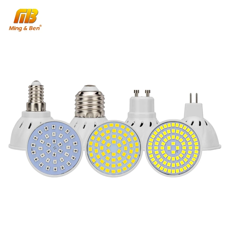 

E27 E14 LED Spotlight GU10 MR16 LED Bulb Light 36 60 80LEDs 220V GU Lampada MR Bombillas LED SMD2835 Lamp Grow Bulb Spot light