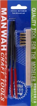 

MANWAH mandarin file + 3 pens wire brush [MW - 2131]