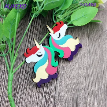 

(1pair)70mm Acrylic Earrings Unicorn Earrings Drops Eco-friendly Unicorn Dangle Earrings Laser cut-AC1080