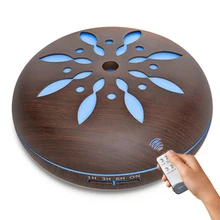 500 мл пульт дистанционного управления эфирный распылитель ароматических масел с древесным зерном арометерапия диффузор светодиодные лампы для дома увлажнитель воздуха