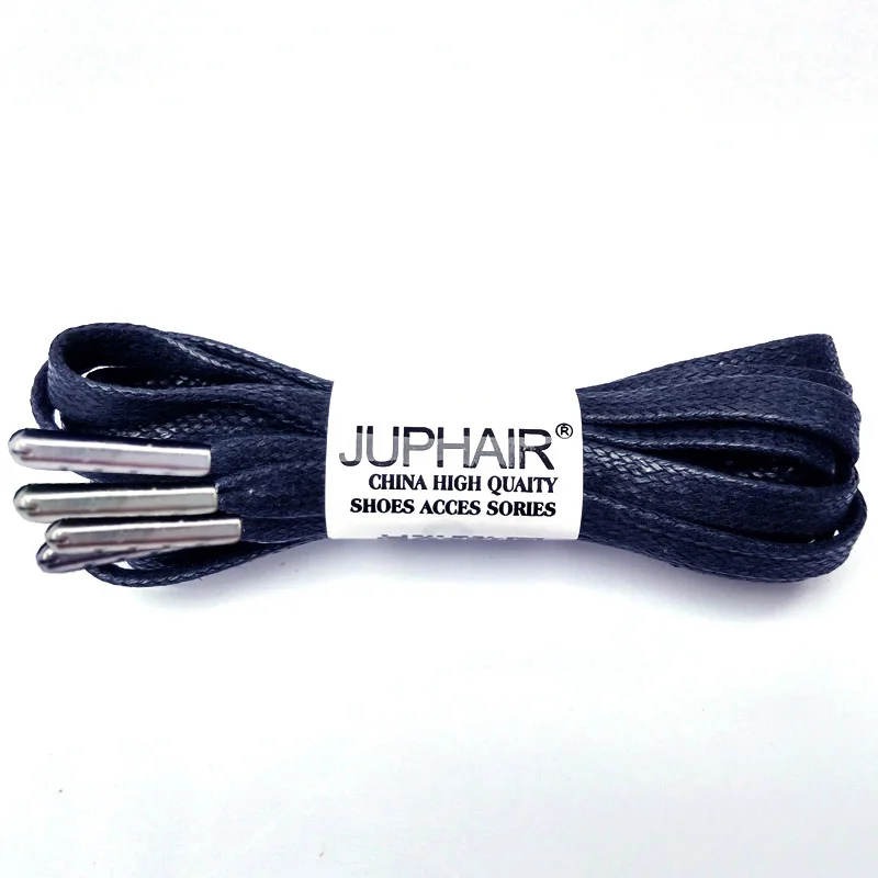 3Pairs Waxed Cotton Flat Shoelaces Leather Shoes Shoestring Leather Boots Shoe Laces Martin Boots Shoelace Metal Head High-grade