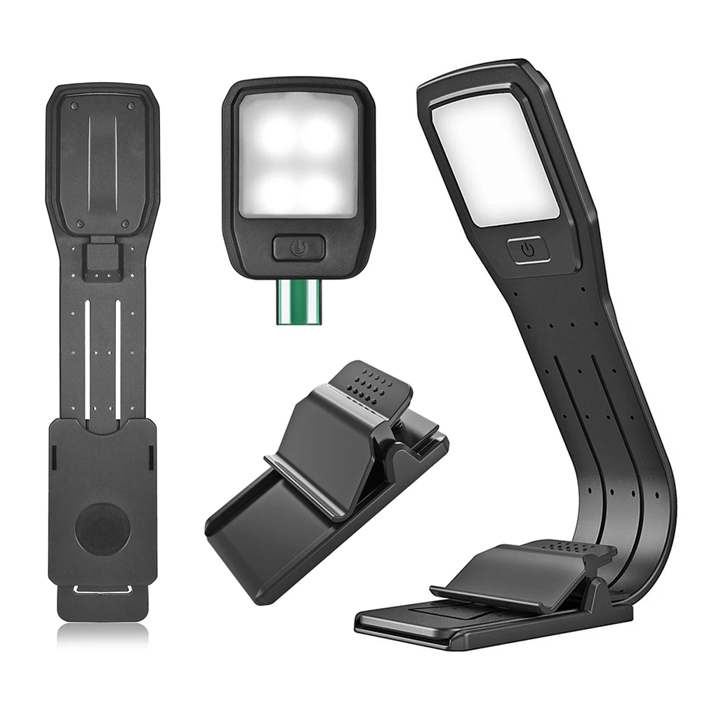 

Flexible LED Night Light USB Rechargeable Clip On Eye Care Night Reading lamp 4 Brightness Level
