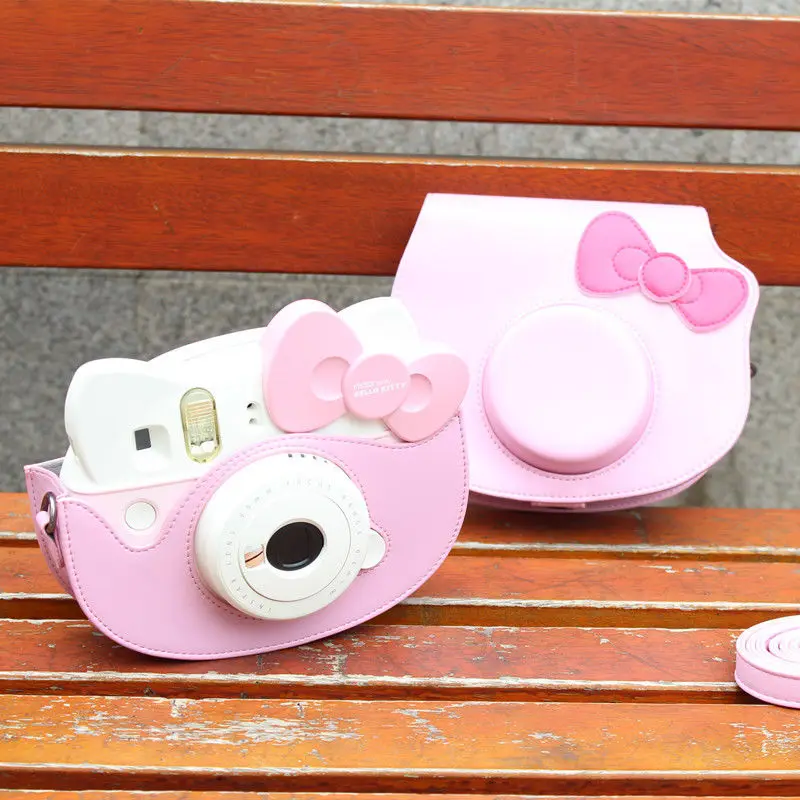 Чехол для камеры с бантом для Fujifilm Instax Mini hello kitty камера с плечевым ремнем