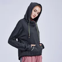 Women's Sports Jacket Running Female Long Sleeve Solid Color Hooded Gym Fitness Sweatshirt Sweat Coat Sportswear Tracksuit