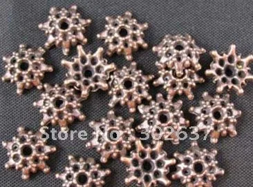 

FREE SHIPPING 300pcs Antiqued copper plt metal cut out flower bead caps A523C