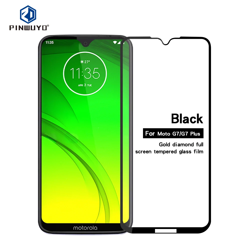 Для Moto G7/плюс Экран защитная пленка pinwuyo полный охват защитный противоударный