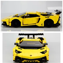 Mikidual игрушки для детей ABS мечта модели автомобиля собранные блоки игрушки Rambo Желтый спортивный автомобиль модель автомобиля