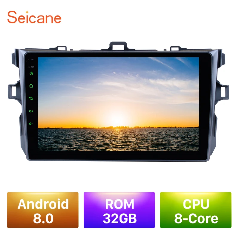 

Seicane 9 inch Android 8.1/8.0 Car GPS navigation for 2006-2008 2009 2010 2011 Toyota COROLLA with Radio Unit Player HD 1024*600
