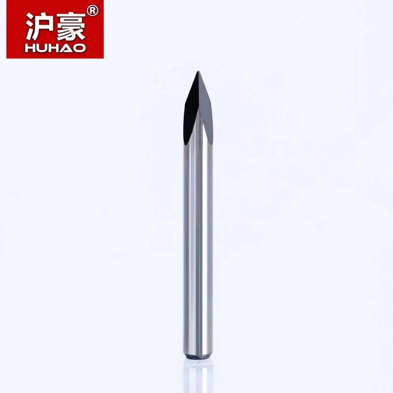 HUHAO 10pc/lot 3.175mm 3 Edge Carbide Pypamid bits CNC Engraving Bits Router Machine face Stone Carving Woodworking Tools|cnc engraving