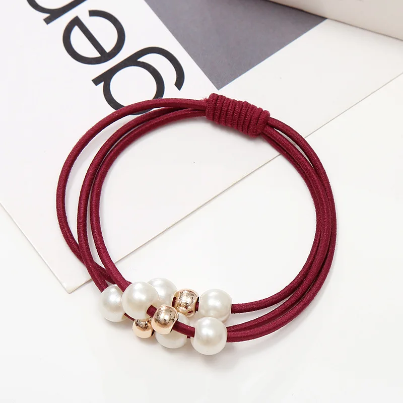 10pcs Fashion Shiny Pearl Hair Bands Elastic Rubber Bands for Women Hair Accessories Colorful Hair Rope Ring Headwear Headbands 10pcs Fashion Shiny Pearl Hair Bands Elastic Rubber Bands for Women Hair Accessories Colorful Hair Rope Ring Headwear Headbands