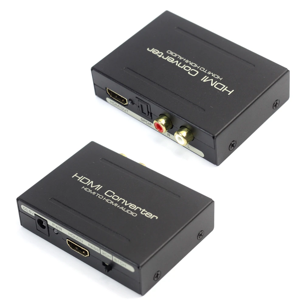 AIXXCO HDMI аудио экстрактор сплиттер к SPDIF RCA стерео L/R аналоговый выход конвертер адаптер с адаптером питания