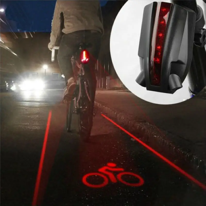 Новинка 2017 умный лазерный задний светильник для велосипеда 5 СВЕТОДИОДНЫЙ
