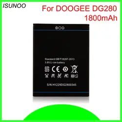 ISUNOO Батарея для DG280 смартфон 1800 мАч литий-ионный Резервное копирование Батарея Для DOOGEE LEO DG280 Батарея Замена 1800 мАч