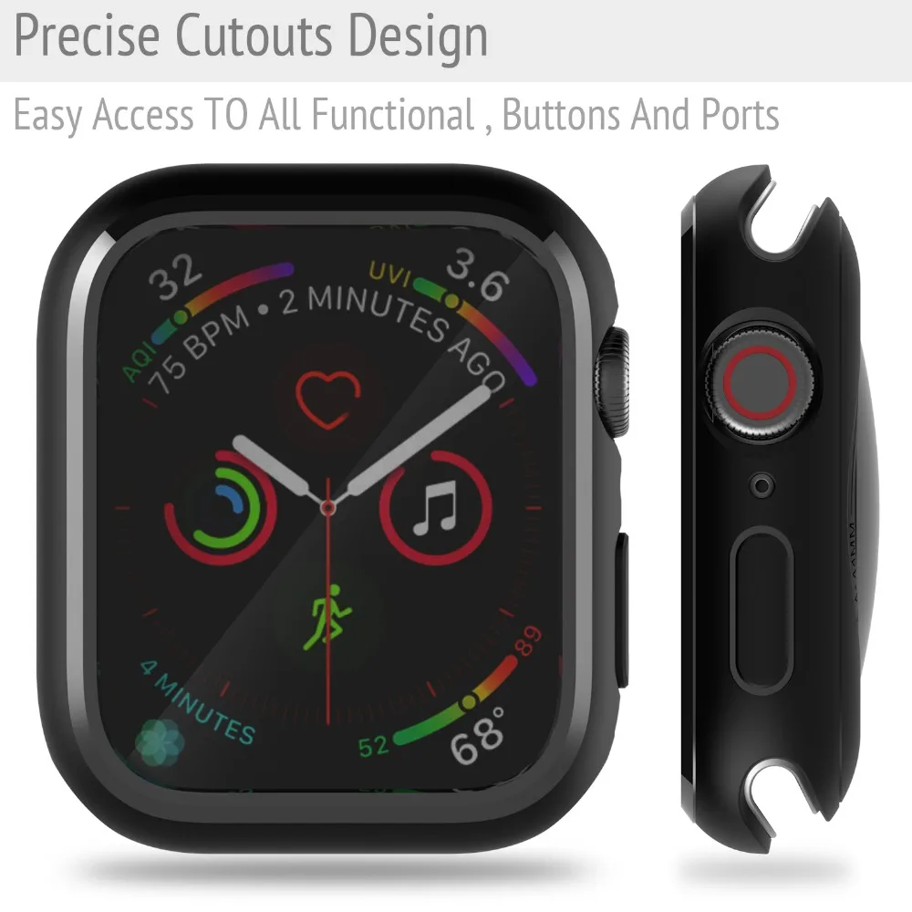 Защитный чехол из ТПУ для apple watch series 5 4 40 мм 44 цветной защитный iWatch подходит