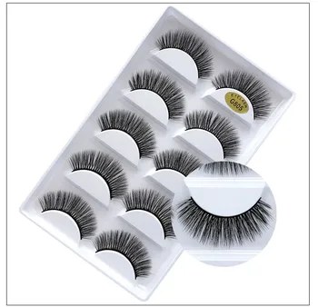 

2019 NEW 5pairs Soft False Eyelashes 3D Mink Hair long Natrual Lashes Feathery Flared Variety Pack Lashes G805