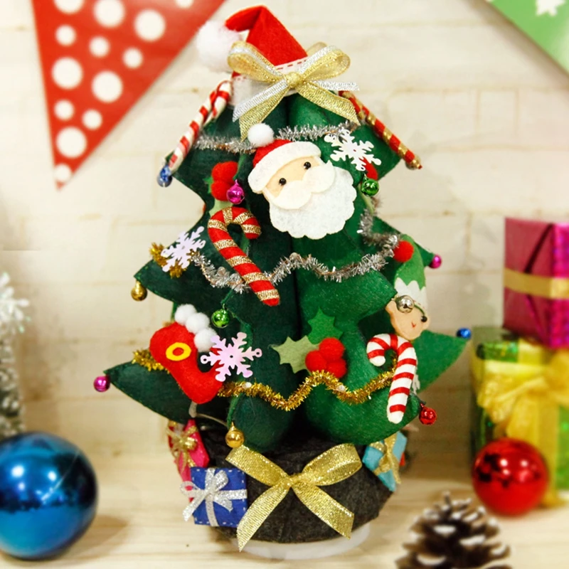 

2018 The Music Box Birthday Gift For Girls Nonwoven Felt DIY Gift Christmas Tree Music Box Craft Set For Living Room and Bedroom