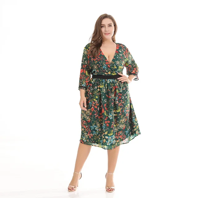 aliexpress : buy new arrival 2019 printed floral chiffon dress