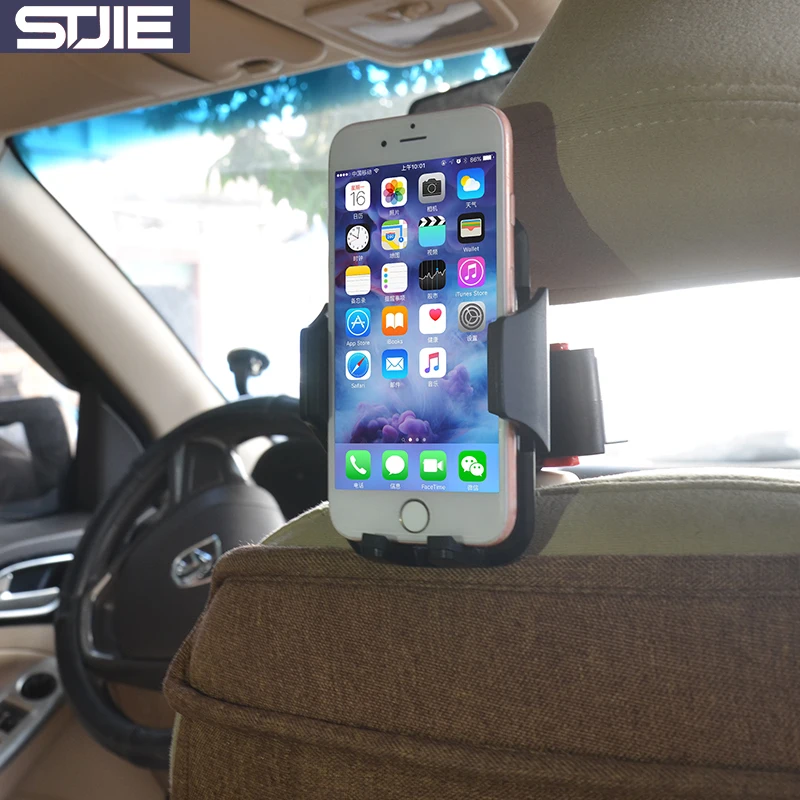 STJIE universal headrest holder 360 degree smartphone car mount for