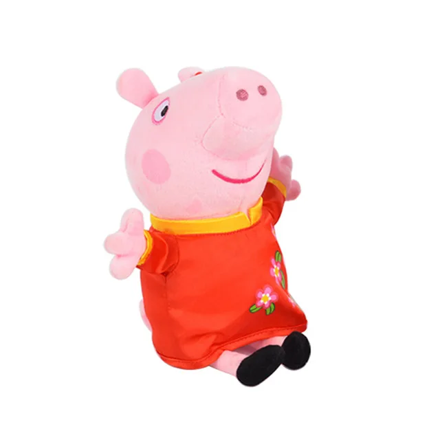 Оригинал 19 см Peppa Свинья Джордж Плюшевые животные игрушки мультфильм Семья друг свинья партия игрушек для девочек Рождественский подарок