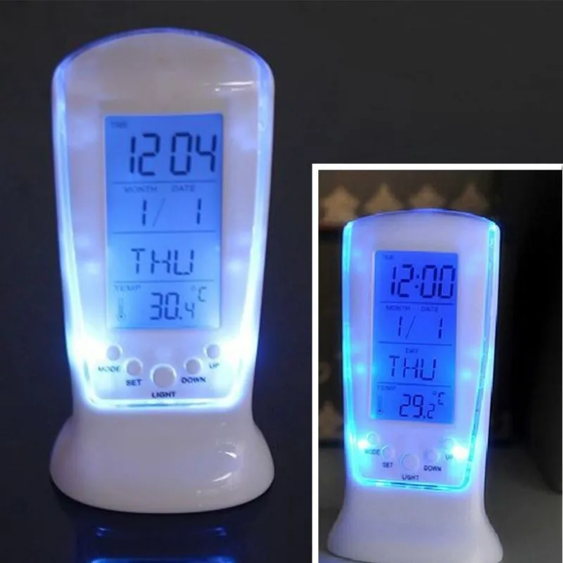 Часы Замороженные светодиодные цифровые часы будильник настольные для