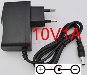 

50PCS High quality AC/DC 10V 850mA-1000mA Switching Power Supply adapter Reverse Polarity Negative Inside EU plug